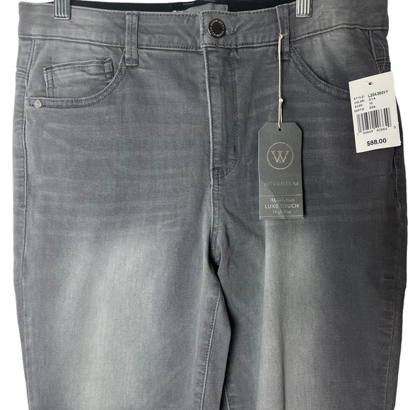 Wit & Wisdom Lux Touch High Rise Gray Rhinestones Ab Solution’s Jeans - Picture 5 of 12